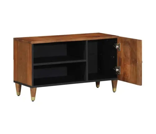 Televizora Skapīša Brūna 80 X 31.5 X 46 Cm Mango Masīvkoks Vidaxl