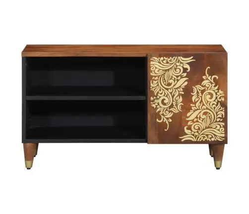 Televizora Skapīša Brūna 80 X 31.5 X 46 Cm Mango Masīvkoks Vidaxl