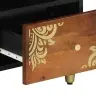 Televizora Skapīša Brūna 100 X 33.5 X 46 Cm Mango Masīvkoks Vidaxl