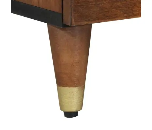 Televizora Skapīša Brūna 100 X 33.5 X 46 Cm Mango Masīvkoks Vidaxl