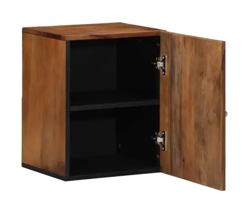 Seinekapp Uksega Meepruun 38 X 33 X 48 Cm Tugev Mango Puu