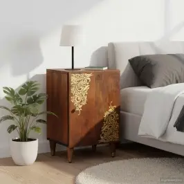 Vannas Istabas Skapītis Ar Durvīm Medus Brūns 38 X 33 X 58 Cm Vidaxl