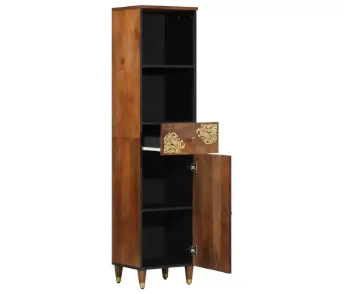 Puse Medus Brūna 38 X 33.5 X 160 Cm Mango Masīvkoks Vidaxl