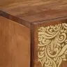 Puse Ar Plauktu Ar Durvīm Brūna 60 X 33 X 75 Cm Mango Masīvkoks Vidaxl