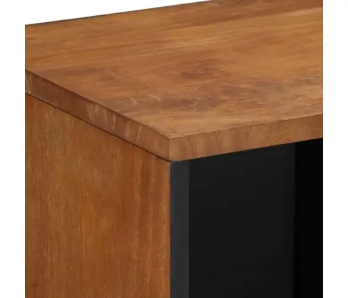 Puse Ar Plauktu Brūna 80 X 33.5 X 75 Cm Mango Masīvkoks Vidaxl