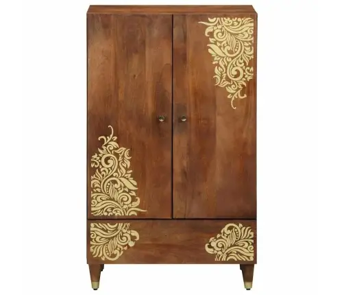 Aukštas Spintelė Ruda 60 X 33 X 100 Cm Kietas Mango Medis