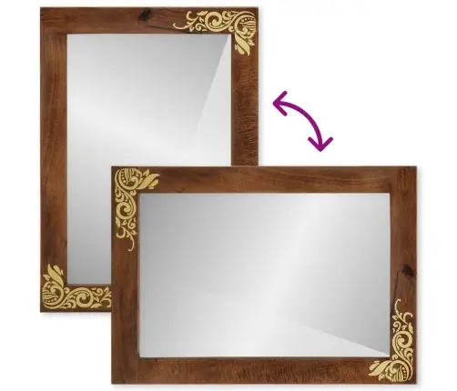 Vannitoa Peegel Peegliga Meepruun 70 X 50 X 2,5 Cm