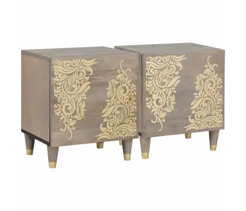 Öökapp Uksega 2 Pcs Hall 40 X 33 X 46 Cm Tugev Mango Puu