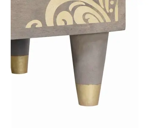 Nakts Skapītis 2 Pcs Pelēka 40 X 33 X 46 Cm Mango Masīvkoks Vidaxl