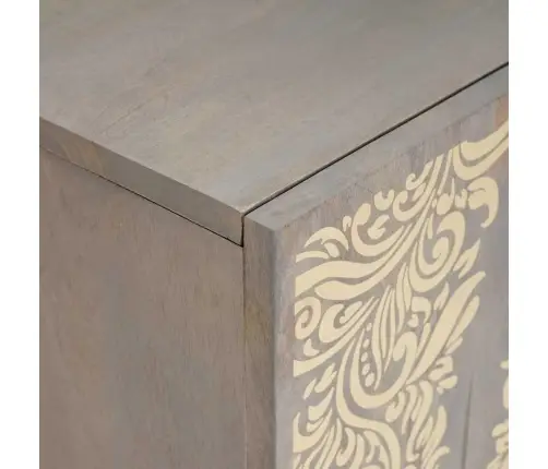 Televizora Skapīša Ar Durvīm Pelēks Un Zelts 105 X 33.5 X 46 Cm Vidaxl