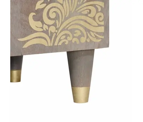 Televizora Skapīša Ar Durvīm Pelēks Un Zelts 105 X 33.5 X 46 Cm Vidaxl