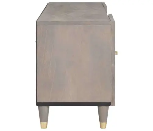 Televizora Skapīša Ar Durvīm Pelēks Un Zelts 105 X 33.5 X 46 Cm Vidaxl