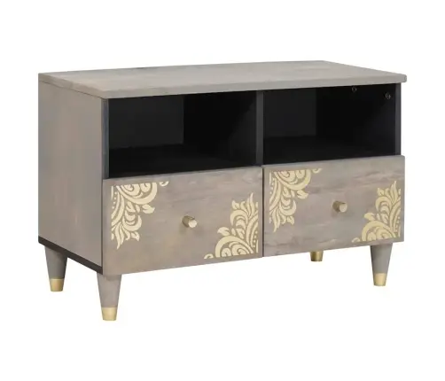 Televizoriaus Spintelė Pilka 70 X 33 X 46 Cm Kietas Mango Medis