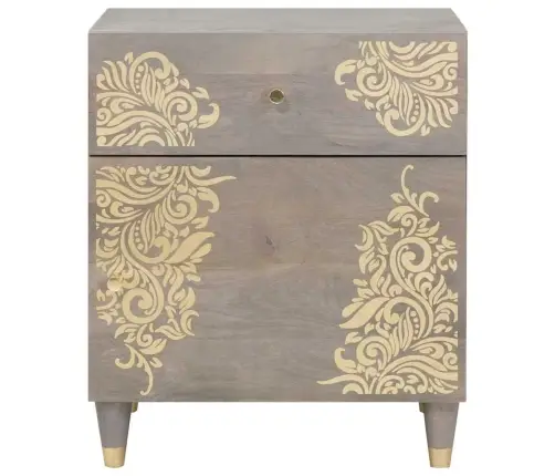 Šalia Lovos Spintelė Su Stalčių Pilka 50 X 33 X 60 Cm