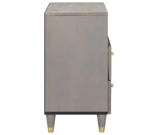 Nakts Skapītis Pelēka 50 X 33 X 62 Cm Mango Masīvkoks Vidaxl