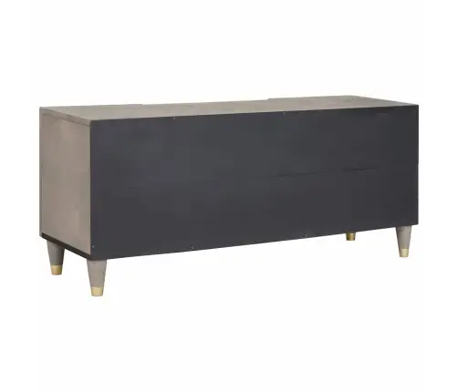 Televizora Skapīša Ar Durvīm Pelēks Un Zelts 105 X 33.5 X 46 Cm Vidaxl