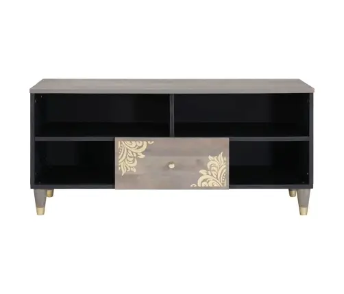 Televizora Skapīša Pelēks Un Zelts 100 X 33.5 X 46 Cm Vidaxl
