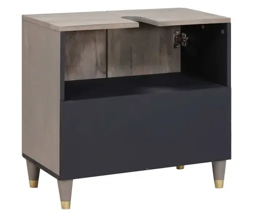 Praustuvo Spintelė Pilka 62 X 33 X 58 Cm Kietas Mango Medis