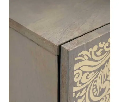 Sieninė Spintelė Pilka 38 X 33 X 48 Cm Kietas Mango Medis