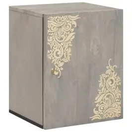 Seinekapp Ladustamisega Hall 38 X 33 X 48 Cm Tugev Mango Puu