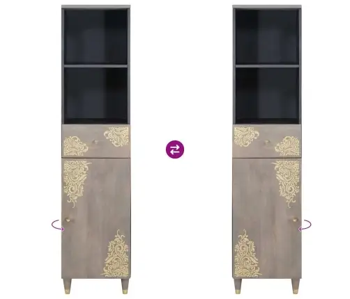 Puse Ar Atvilktni Pelēka 38 X 33.5 X 160 Cm Mango Masīvkoks Vidaxl Puse Ar Atvilktni Pelēka 38 X 33.5 X 160 Cm Mango Masīvkoks Vidaxl