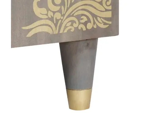 Kõide Riiuliga Hall Ja Kuldne 40 X 33 X 75 Cm Tugev Mango Puu