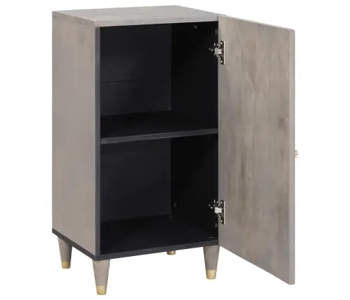 Kõide Riiuliga Hall Ja Kuldne 40 X 33 X 75 Cm Tugev Mango Puu