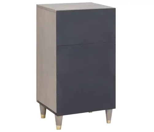 Kõide Riiuliga Hall Ja Kuldne 40 X 33 X 75 Cm Tugev Mango Puu