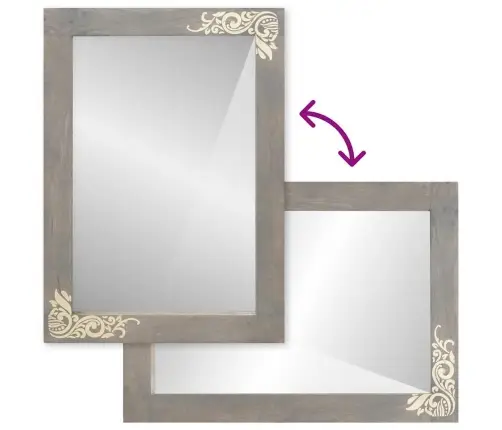 Vannitoa Peegel Hall 70 X 50 X 2,5 Cm Klaas Ja Tugev Mango Puit