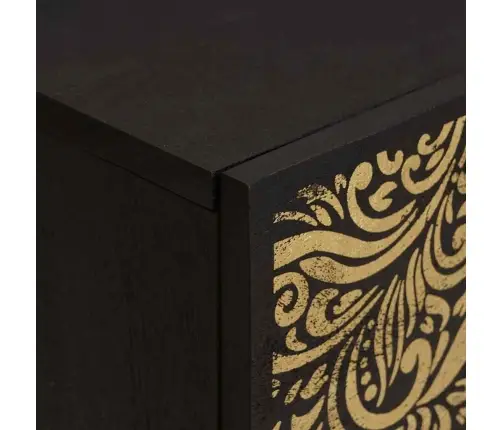 Naktinis Staliukas Su Durelėmis 2 Pcs Juoda 40 X 33 X 46 Cm