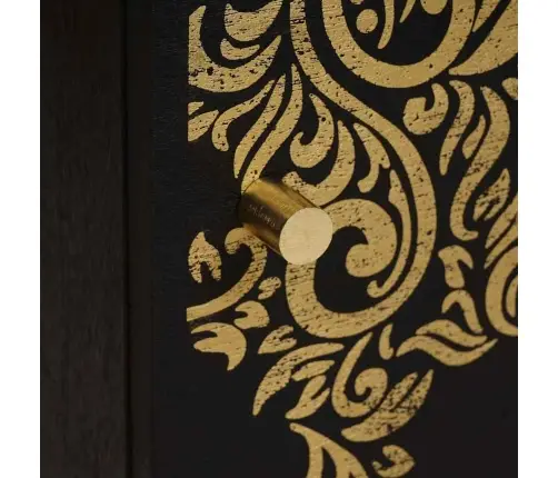 Naktinis Staliukas Su Durelėmis 2 Pcs Juoda 40 X 33 X 46 Cm