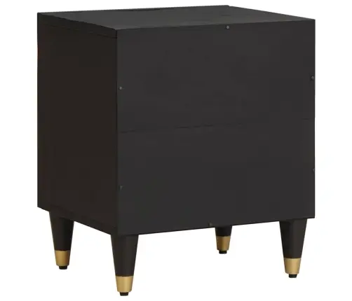 Naktinis Staliukas Su Durelėmis 2 Pcs Juoda 40 X 33 X 46 Cm