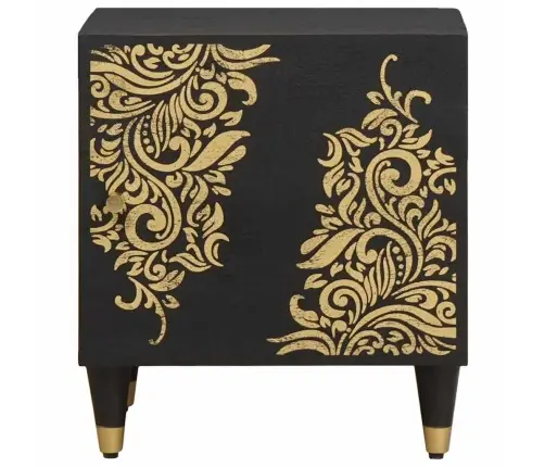 Naktinis Staliukas Su Durelėmis 2 Pcs Juoda 40 X 33 X 46 Cm