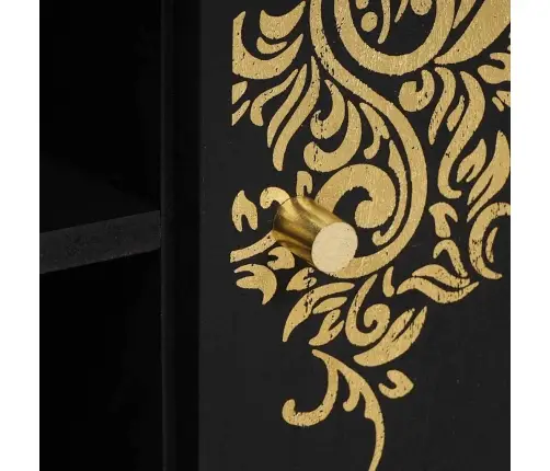 Televizora Skapīša Melna 105 X 33 X 46 Cm Cieta Mango Koksne Vidaxl