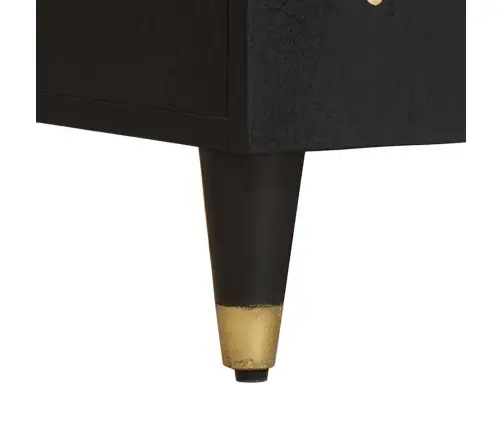 Televizora Skapīša Melna 105 X 33 X 46 Cm Cieta Mango Koksne Vidaxl