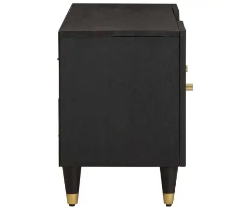 Televizora Skapīša Melna 105 X 33 X 46 Cm Cieta Mango Koksne Vidaxl