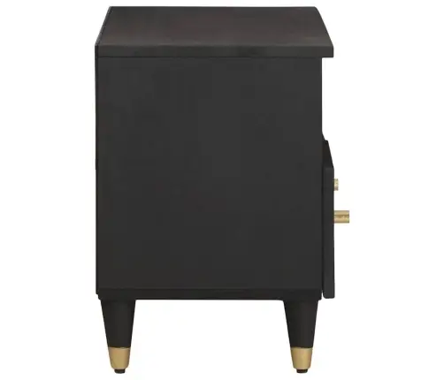 Televizora Skapīša Melna 70 X 33 X 46 Cm Cieta Mango Koksne Vidaxl