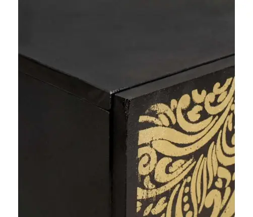 Puse Melna 60 X 33 X 75 Cm Cieta Mango Koksne Vidaxl