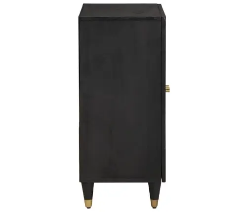 Puse Melna 60 X 33 X 75 Cm Cieta Mango Koksne Vidaxl