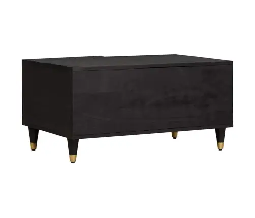 Kafijas Galdiņš Melna 80 X 50 X 40 Cm Cieta Mango Koksne Vidaxl