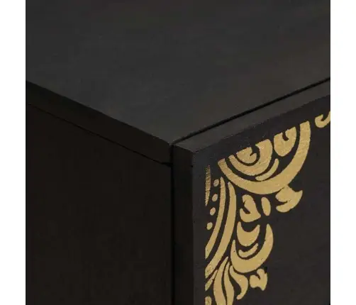 Nakts Skapītis Melna 50 X 33 X 62 Cm Cieta Mango Koksne Vidaxl