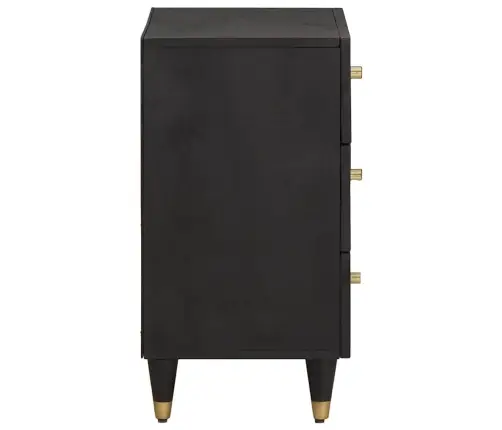 Nakts Skapītis Melna 50 X 33 X 62 Cm Cieta Mango Koksne Vidaxl