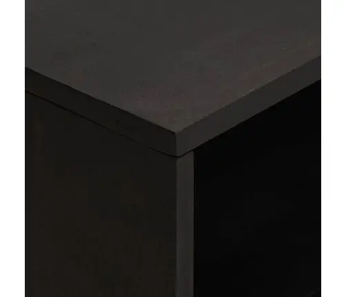 Šalia Lovos Spintelė Juoda 50 X 33 X 62 Cm Kietas Mango Medis