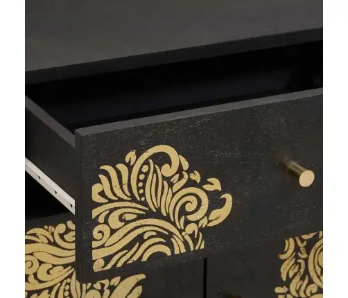 Naktinis Staliukas Su Durelėmis Juoda 50 X 33 X 60 Cm