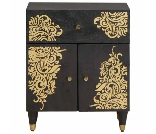 Naktinis Staliukas Su Durelėmis Juoda 50 X 33 X 60 Cm