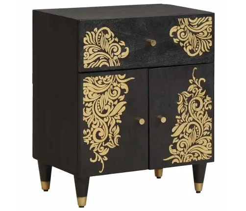 Naktinis Staliukas Su Durelėmis Juoda 50 X 33 X 60 Cm