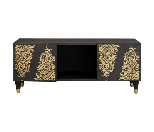 Kohvilaud Must 100 X 54 X 40 Cm Tugev Mango Puu