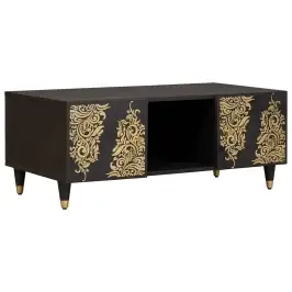 Kavos Staliukas Juoda 100 X 54 X 40 Cm Kietas Mango Medis