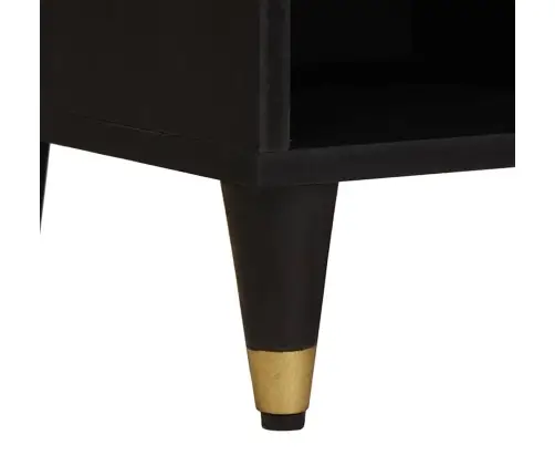 Televizora Skapīša Melna 100 X 33 X 46 Cm Cieta Mango Koksne Vidaxl