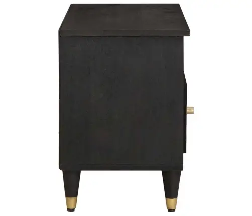 Televizora Skapīša Melna 100 X 33 X 46 Cm Cieta Mango Koksne Vidaxl